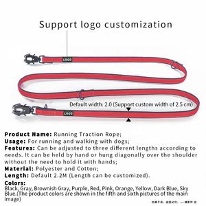 OEM personalizado de alta resistencia para mascotas ajustable Cross Body Running cuerda manos libres multifunción Rana Clip perros correas Logotipo de diseño personalizado - Product Image 2