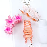 Grandes pinces à cheveux en forme de fleur de frangipanier hawaïenne, barrettes antidérapantes pour cheveux épais, pour femmes et filles