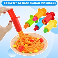 Panwenbo Ensemble de 12 outils de jeu en plastique pour la pâte à modeler avec 5 extrudeuses, ciseaux, rouleaux, rouleaux à pâtisserie, emporte-pièces pour enfants de 3 ans et plus