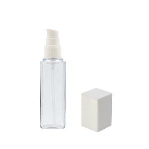 Flacon pulvérisateur cosmétique en plastique noir givré carré de 30 ml, 50 ml, 120 ml pour le soin de la <span class=keywords><strong>peau</strong></span>, <span class=keywords><strong>lotion</strong></span> pour le visage et le corps - Product Image 4