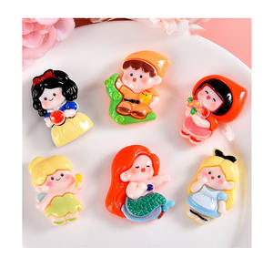 Hengxin ตุ๊กตาเรซินประดับด้วยกิ๊บติดผมสำหรับตกแต่งเคสโทรศัพท์ลายการ์ตูนเจ้าหญิงและเจ้าชายนางเงือก - Product Image 1