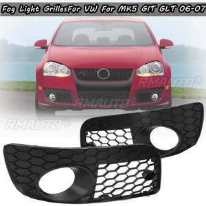 Pair Honeycomb Hex <b>Mesh</b> Fog Light Open Vent <b>Grilles</b> <b>for</b> Volkswagen <b>for</b> VW <b>for</b> Jetta MK5 GTI GLI 2006-2009 Car Accesorios - Product Image 1