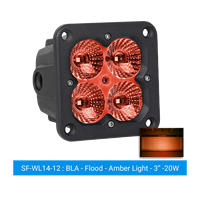 Projecteur de travail LED 20W, 3,5 pouces, encastré, pour conduite tout-terrain, antibrouillard, blanc ambre, rétroéclairage, IP67, 9-36V DC, 12V 24V, camion, SUV, 4x4