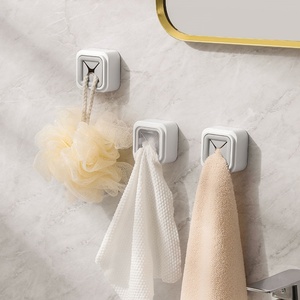 Factory Direct Plastic Rack Holder Wash Cloth Clip Rack Washcloth Storage <b>Plug</b> Wall Mounted Self Adhesive Cloth Towel Rack - Product Image 6