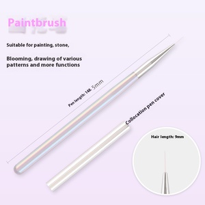 Varita Mágica para Modelar Uñas, Pincel Plano de Nylon, Herramienta para Delinear con Efecto Margarita para Diseño de Arte en Gel de Color Caramelo - Product Image 6