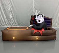 Décorations gonflables Dracula d'Halloween de vampire et de cercueil de taille de 6Ft avec la lumière menée