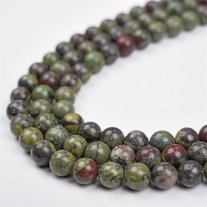 Pietra di Sangue di Drago Verde Naturale, Perle Rotonde Sciolte di <span class=keywords><strong>Bloodstone</strong></span>, Certificato da Terze Parti, Jewelrytopia - Product Image 1