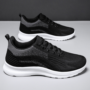 Chaussures de sport respirantes personnalisées pour hommes avec empeigne en cuir véritable et en cuir de vachette, doublure en mesh, fermeture à lacets - Toutes saisons - Product Image 6