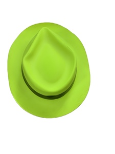 2025 venta al por mayor novedad sombreros neón colores plástico fiesta sombreros gángster <span class=keywords><strong>mafia</strong></span> estilo Fedora para cumpleaños conciertos fiesta - Product Image 4