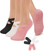 Chaussettes de yoga antidérapantes à logo personnalisé avec sangles, accessoires pour Pilates Reformer, Pure Barre, danse, et chaussettes de yoga pour hôpitaux
