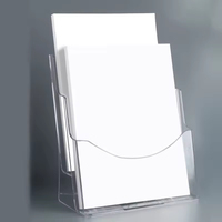 Support de présentation moderne en acrylique pour panneaux A4 A5, support de table pré-assemblé pour brochures et magazines
