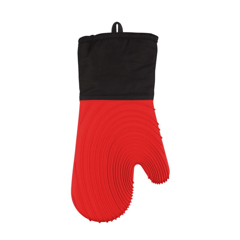Emballage de sac à fermeture éclair rouge de gants plats de fil de bouche