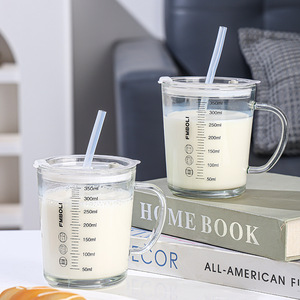 Tasse à lait en verre graduée 400ML pour adultes, soins aux personnes âgées et soins infirmiers, tasse à eau domestique pour fournitures de thérapie de réadaptation - Product Image 4