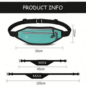Riñonera Deportiva Impermeable de Oxford para Exteriores, Cinturón Ajustable para Correr, Bolsa para Teléfono Móvil - Product Image 4