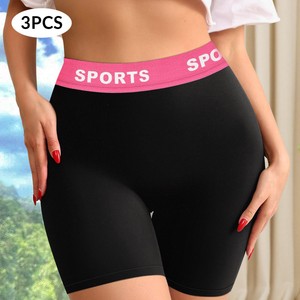 Shorts deportivos moldeadores de cintura alta, talla grande, sin costuras, tipo bóxer para mujer, ropa interior deportiva con cintura deportiva. - Product Image 2