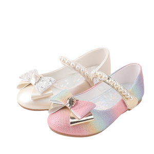 Zapatos Mary Jane para Niñas 2025, con Lazo de Mariposa y Perlas, Suela Suave, para Fiestas, Actuaciones y Cumpleaños, Aptos para las Cuatro Estaciones - Product Image 1