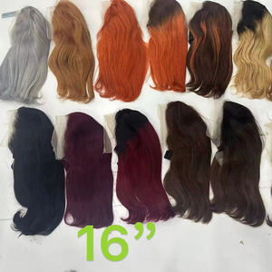Promotion $32 Letsfly Perruques Bob Lisses Soyeuses Lace Frontal 13x4 en Cheveux Humains Brésiliens Colorés 16 pouces 18 pouces Densité 180% Grade 9A - Product Image 1