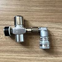 Mini chargeur de CO2 à domicile, en acier inoxydable, avec verrouillage pour boule de gaz, régulateur de CO2 de bière Portable, 3/8 — 24UNF