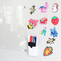 Aimant de réfrigérateur 3D personnalisé en PVC/caoutchouc, imprimé en typographie, motif dessin animé mignon, écologique, pour souvenirs promotionnels (OEM)