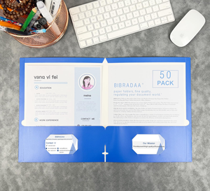 Carpeta brillante de lujo personalizada de gran venta, papel A4, enchufe único, tipo de enchufe doble, acuerdo de cooperación, bolsa para documentos, carpeta de oficina - Product Image 6