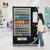 Distributeur automatique intelligent Android avec écran tactile 21,5 pouces, 60 canaux, paiement multi-mode, refroidisseur pour boissons et collations, idéal pour les bureaux