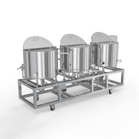Équipement de micro-brasserie 200L à 3 cuves pour brassage domestique, en acier inoxydable 304, solution clé en main en promotion