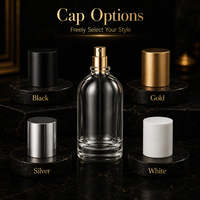 Flacon de parfum portable en verre de 50 ml, format voyage, avec bouchon à vis, cylindrique, réutilisable, atomiseur à pulvérisation fine, logo personnalisé