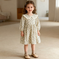 Robes à fleurs pour bébés filles de 2 à 6 ans, robes à fleurs printemps automne, dentelle, col rabattu, robe de princesse florale pour filles, vêtements pour enfants