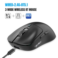 T68 Tres modos de juego Ratón Oem Programable Macro PC Gaming Mouse RGB Modos de iluminación 12000-DPI Inalámbrico