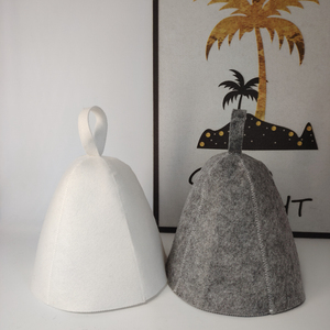 Chapeau de sauna de luxe en feutre de laine couleur personnalisée, directement de l'usine, doux, réutilisable, avec protection des oreilles, pour adultes, idéal pour hôtels et spas - Product Image 3