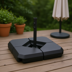 Steel Parasol Base With 4 Fillable <b>Weights</b> For Patio <b>Umbrellas</b> Outdoor Use - Product Image 2