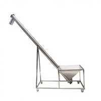 Mesin Konveyor Sekrup Miring untuk Bubuk dan Partikel, Kapasitas Semi-Otomatis 200kg/jam, 380V, Tipe Square Hopper Assembly Line