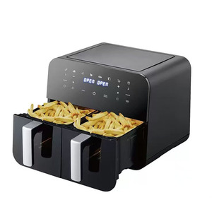 Factory-direct Sale Double-cook Air Fryer With 4.5L + 4.5L <b>Square</b> Modern <b>Plastic</b> Visible Large-capacity Design Double Basket Air - Product Image 4
