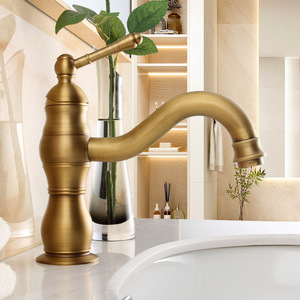 Robinet de baignoire de luxe Wayon en <span class=keywords><strong>laiton</strong></span> avec aérateurs et finition or vintage, mitigeur à poignée unique - Product Image 2