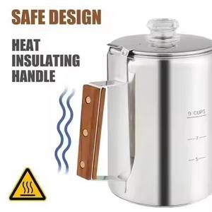 Ensemble de petit-déjeuner portable avec cafetière à double soudure et <span class=keywords><strong>bouilloire</strong></span> thermique <span class=keywords><strong>Grille</strong></span>-<span class=keywords><strong>pain</strong></span> et cafetière goutte à goutte Caractéristiques Couvercle - Product Image 3