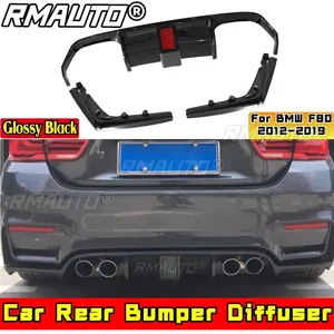 Lèvre de pare-chocs arrière BMW F80 noir brillant style V, cache de protection de pare-chocs arrière, kit carrosserie pour BMW F80 2012-2019, accessoires automobiles - Product Image 1