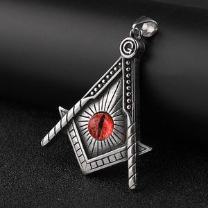 Collier Charmant en Acier Inoxydable avec Pendentif Œil de Diamant, Dernière Conception, Bijoux Maçonniques à Sertissage Bezel, Idéal pour les Chrétiens - Vente Chaude - Product Image 5