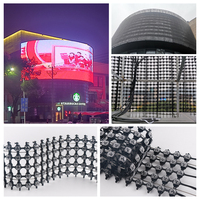 Écran LED en maille visible en plein jour, 10000 nits, IP67, façade média architecturale pour projets haut de gamme