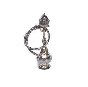 Shisha Hookah en laiton plaqué Nickel, appareil de cuisson, une sortie et autres finition, entièrement disponible - Product Image 1