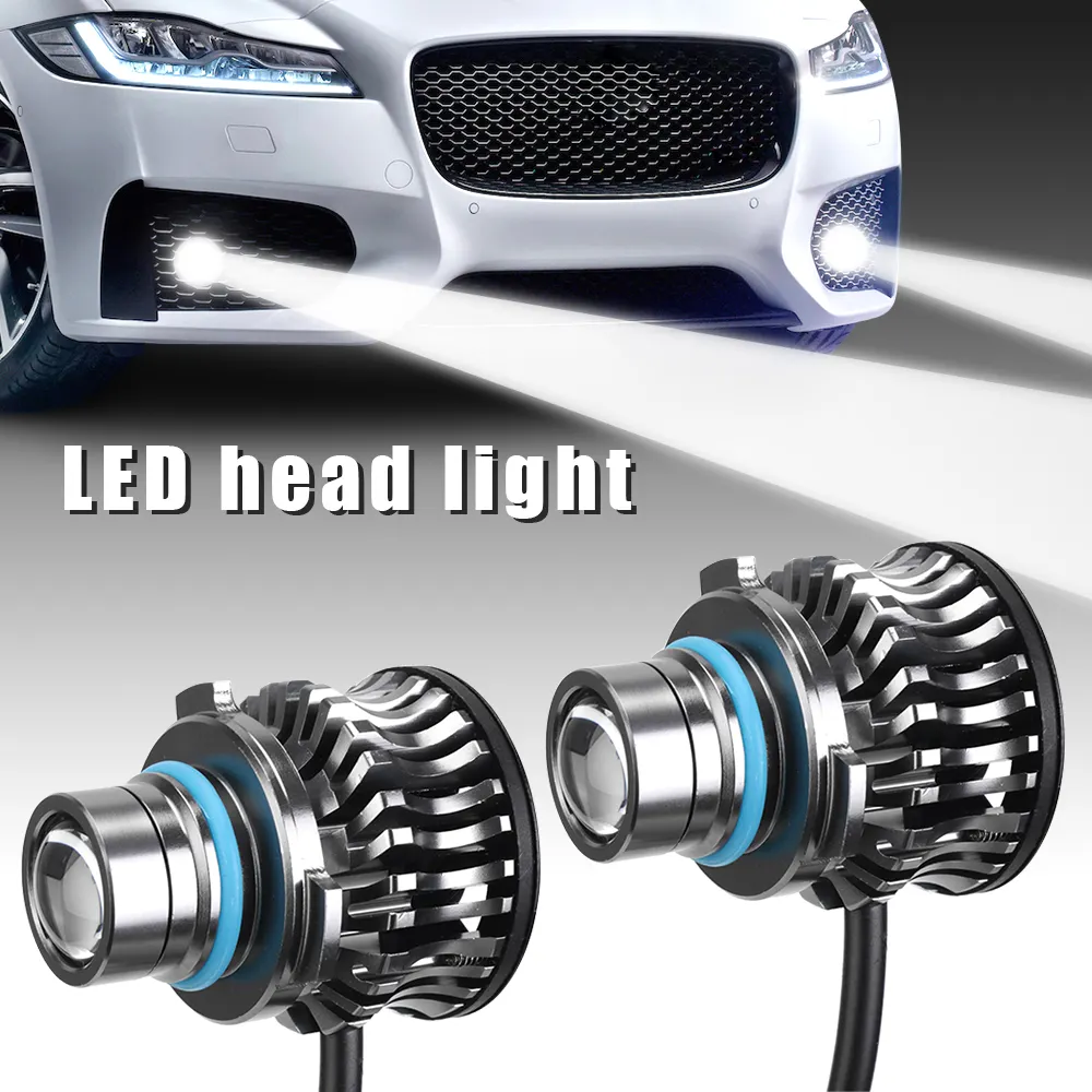 Araba led lazer Led far ampulü lens ile 50w yüksek güç led far 9006 h7 h11 motosiklet led far lambaları far ampulü s