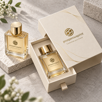 Boîte en carton rigide de luxe faite à la main avec logo personnalisé, dorée à la feuille d'or, pour emballage de flacon de parfum arabe, recyclable, cadeau de parfum haut de gamme