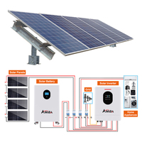 Système d'énergie photovoltaïque 3kW 5kW 10kW 15kW 20kW, panneaux solaires avec batterie et onduleur avec batterie LiFePO4