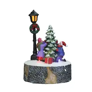 Sledge clamshell patio WaterGlobe bounce eco-friendly moldable Iron Personalized Flocked christmas village resin