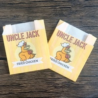 Sacs en papier kraft recyclables à succès avec impression flexo pour frites et poulet frit