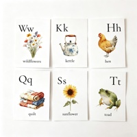 Cartes à Jouer Personnalisées en Papier pour Bébés et Enfants, Cartes Éducatives Standard sur les Animaux, Cartes Flash d'Apprentissage de l'Alphabet et des Mots Fréquents
