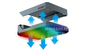 Waveshare PI4-CASE-ARGON-NEO-SKU-17907، أرجون نيو: علبة ألمنيوم نحيفة لجهاز راسبيري باي <span class=keywords><strong>4</strong></span>، تبريد سلبي - Product Image 6