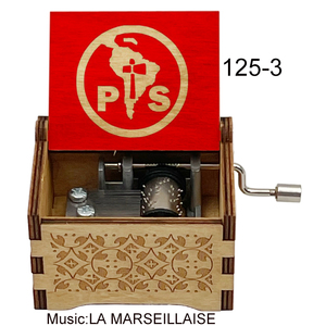 LA Marseillaise กล่องดนตรีมือหมุนทำจากไม้, กล่องดนตรีประจำชาติของฝรั่งเศสของที่ระลึกพิเศษสำหรับเพื่อนวันเกิดของขวัญคริสต์มาส - Product Image 4