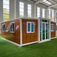 Villa capsule modulaire préfabriquée pliable portable 1234, une ou deux chambres, cabine mobile extérieure, serre, maison conteneur extensible
