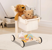 Jouets d'éducation précoce enfant en bas âge chariot bébé poussette panier en bois activité marcheur poussette