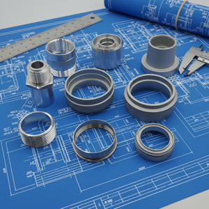 Hochpräzise Maßgefertigte CNC-Bearbeitete Titanlegierung Verbundwerkstoffe Schmieden & Polieren Niederdruck-Heizsysteme Lechen - Product Image 3